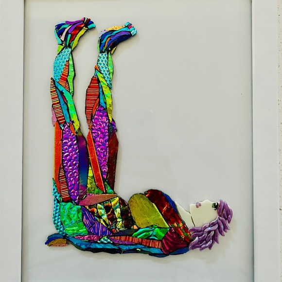 Glass Wall Art Yoga Pose